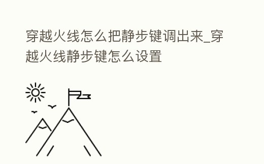 穿越火線怎么把靜步鍵調出來_穿越火線靜步鍵怎么設置