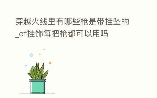 穿越火線里有哪些槍是帶掛墜的_cf掛飾每把槍都可以用嗎