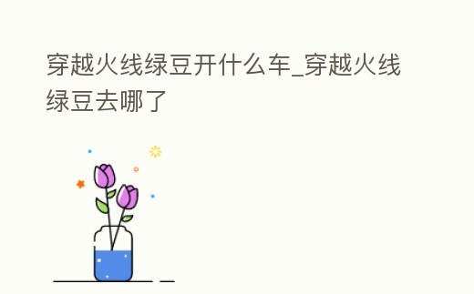 穿越火線綠豆開什么車_穿越火線綠豆去哪了