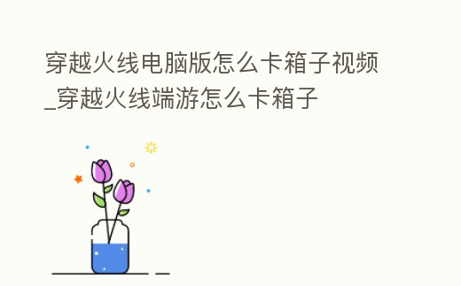 穿越火線電腦版怎么卡箱子視頻_穿越火線端游怎么卡箱子