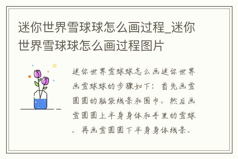 迷你世界雪球球怎么畫過程_迷你世界雪球球怎么畫過程圖片