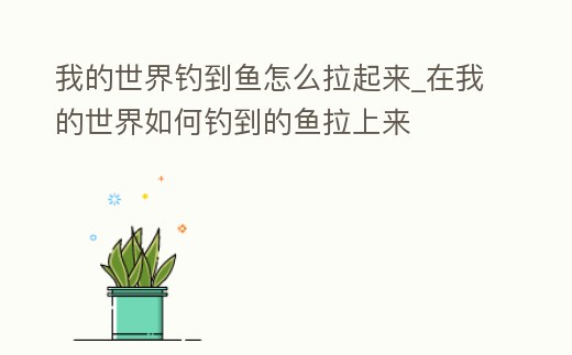 我的世界釣到魚怎么拉起來_在我的世界如何釣到的魚拉上來