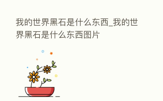 我的世界黑石是什么東西_我的世界黑石是什么東西圖片