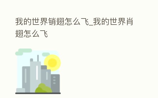 我的世界銷翅怎么飛_我的世界肖翅怎么飛