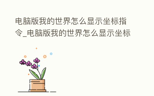 電腦版我的世界怎么顯示坐標指令_電腦版我的世界怎么顯示坐標指令信息