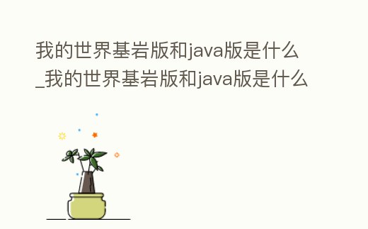 我的世界基巖版和java版是什么_我的世界基巖版和java版是什么區(qū)別