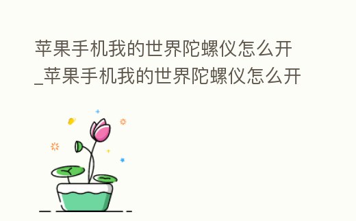 蘋果手機我的世界陀螺儀怎么開_蘋果手機我的世界陀螺儀怎么開