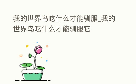 我的世界鳥吃什么才能馴服_我的世界鳥吃什么才能馴服它