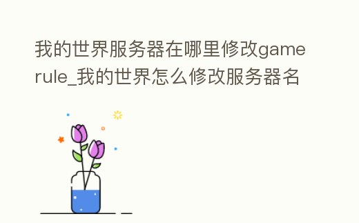 我的世界服務器在哪里修改gamerule_我的世界怎么修改服務器名稱