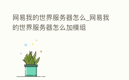 網易我的世界服務器怎么_網易我的世界服務器怎么加模組