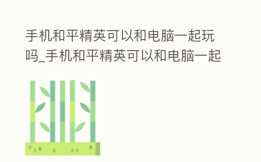 手機(jī)和平精英可以和電腦一起玩嗎_手機(jī)和平精英可以和電腦一起玩嗎