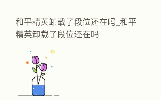 和平精英卸載了段位還在嗎_和平精英卸載了段位還在嗎