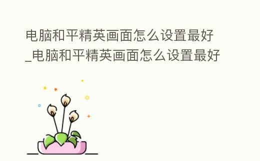 電腦和平精英畫面怎么設(shè)置最好_電腦和平精英畫面怎么設(shè)置最好用