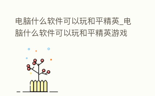 電腦什么軟件可以玩和平精英_電腦什么軟件可以玩和平精英游戲