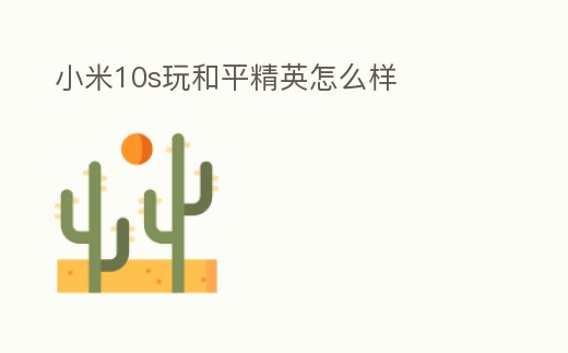 小米10s玩和平精英怎么樣