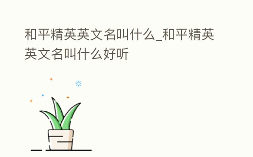 和平精英英文名叫什么_和平精英英文名叫什么好聽