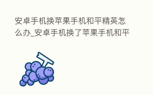 安卓手機換蘋果手機和平精英怎么辦_安卓手機換了蘋果手機和平精英的東西還在嗎