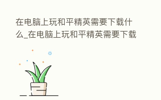 在電腦上玩和平精英需要下載什么_在電腦上玩和平精英需要下載什么模擬器