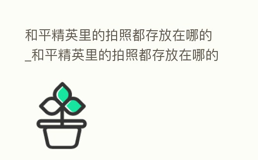 和平精英里的拍照都存放在哪的_和平精英里的拍照都存放在哪的地方