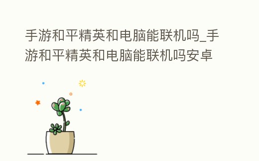 手游和平精英和電腦能聯(lián)機(jī)嗎_手游和平精英和電腦能聯(lián)機(jī)嗎安卓